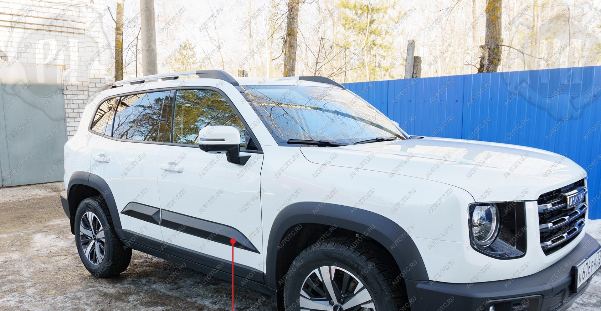 1 629 р. Молдинг двери передний левый Русская Артель  Haval Dargo (2022-2025) (глянец под покраску)  с доставкой в г. Чебоксары