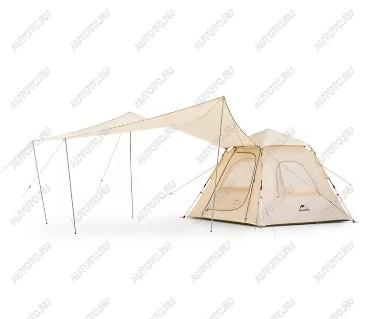 16 689 р. Палатка Naturehike Ango 3-местная, быстросборная, бежевая, со стойками  cnk2300zp014-3vv  с доставкой в г. Чебоксары