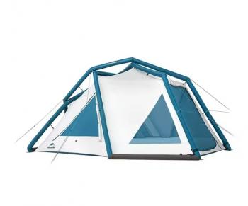 Палатка Naturehike Lingfeng Air 7.3 2-местная, быстросборная, надувной каркас, бело-голубая  cnk2300zp012-73blw