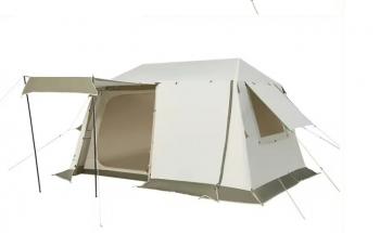 53 799 р. Палатка Naturehike Village 8.5 AIR 4-местная, надувной каркас, бело-коричневая  cnk2300zp019-br  с доставкой в г. Чебоксары. Увеличить фотографию 4