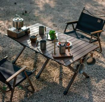 8 389 р. Стол туристический Naturehike складной, 106х64х44 см, с Х-образными ножками, коричневый  cnk2300jj019-wgr  с доставкой в г. Чебоксары. Увеличить фотографию 5