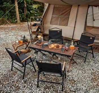 13 699 р. Стол туристический Naturehike складной, 125х60х45 см, с Х-образными ножками, коричневый  cnh23ju16001-lbr  с доставкой в г. Чебоксары. Увеличить фотографию 4