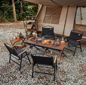 10 689 р. Стол туристический Naturehike складной, 90х60х45 см,с Х-образными ножками, коричневый  cnh23ju16001-mbr  с доставкой в г. Чебоксары. Увеличить фотографию 3