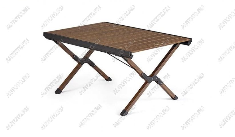 10 689 р. Стол туристический Naturehike складной, 90х60х45 см,с Х-образными ножками, коричневый  cnh23ju16001-mbr  с доставкой в г. Чебоксары