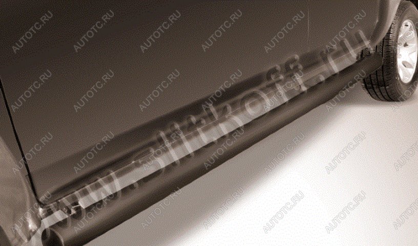 11 999 р. Защита порогов d57 труба Slitkoff  Chery Tiggo 7 PRO (2019-2025) (нержавейка с полимерным покрытием в цвет черный)  с доставкой в г. Чебоксары
