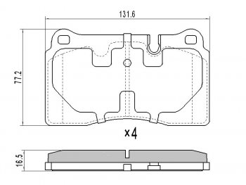 Колодки тормозные перед FL-FR SAT Volkswagen Touareg 1 GP рестайлинг (2006-2010)