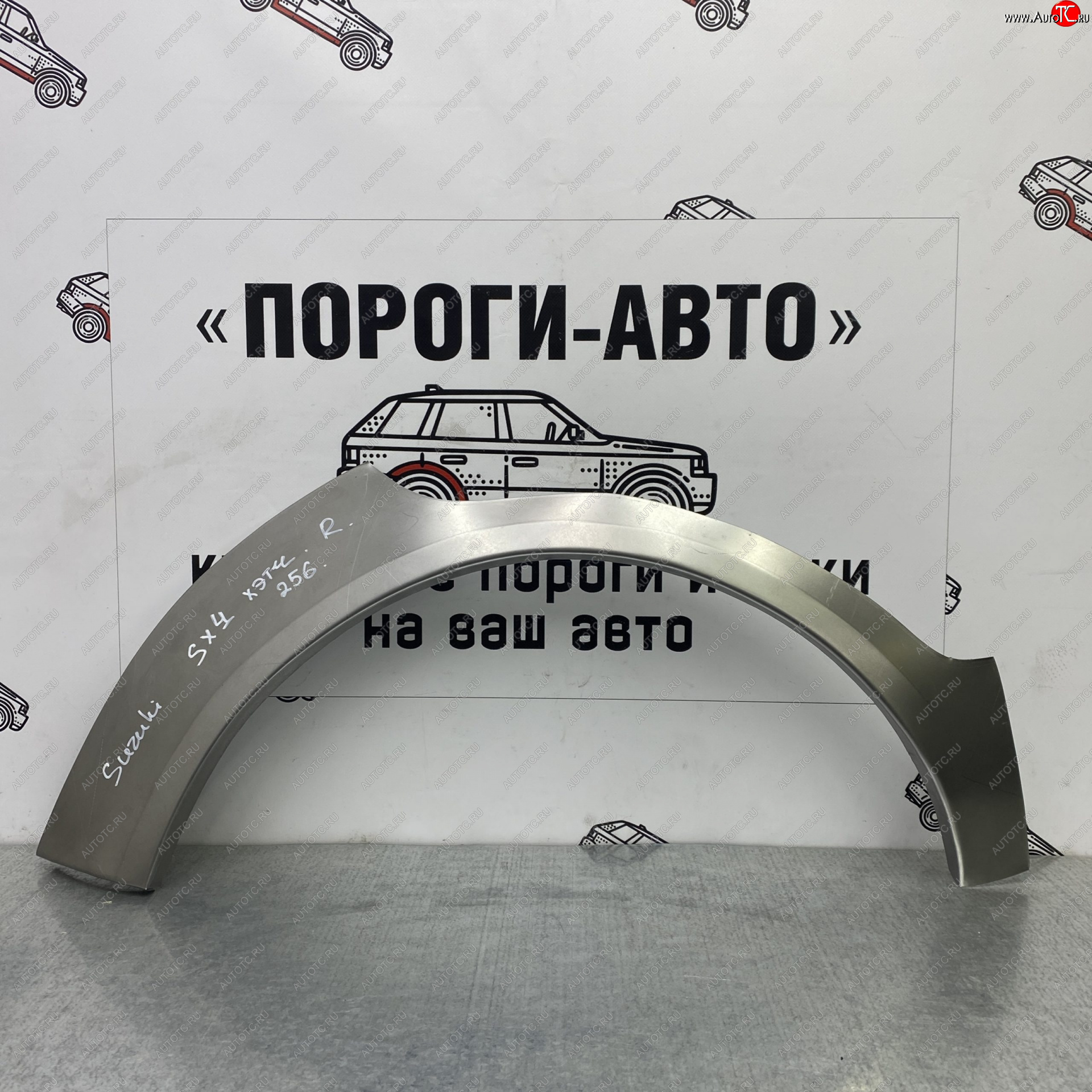 2 199 р. Правая внешняя задняя ремонтная арка ПОРОГИ-АВТО Suzuki SX4 JAB, JYA хэтчбэк рестайлинг (2016-2021) (холоднокатаная сталь 0,8 мм)  с доставкой в г. Чебоксары