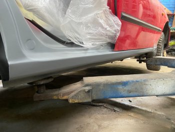 Правый ремонтный порог ПОРОГИ-АВТО Hyundai Accent ( 1 X3,  3 MC) (1994-2011) седан дорестайлинг, седан рестайлинг, седан, хэтчбек (холоднокатаная сталь 1 мм)