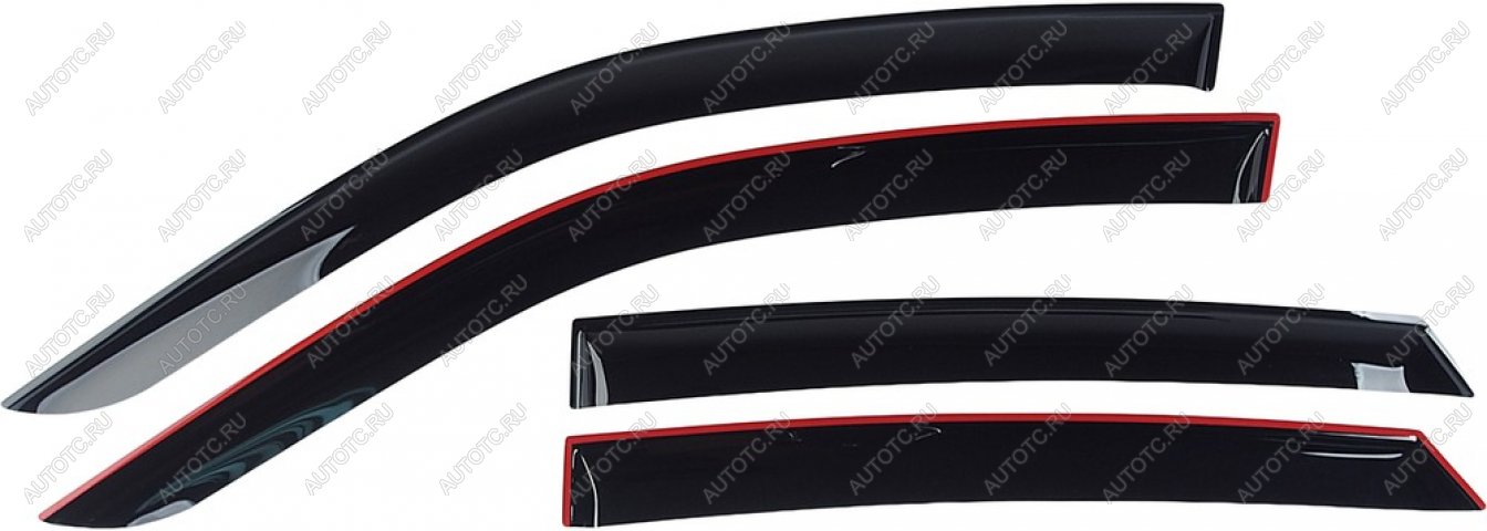 3 499 р. Комплект дефлекторов окон COMFORT Geely Tugella FY11,HPBA4 дорестайлинг (2019-2023) (черные)  с доставкой в г. Чебоксары