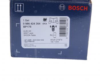 2 249 р. Колодки тормозные передние (4шт.) BOSCH Skoda Octavia A7 дорестайлинг лифтбэк (2012-2017)  с доставкой в г. Чебоксары. Увеличить фотографию 4