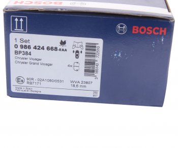 3 699 р. Колодки тормозные передние (4шт.) BOSCH Chrysler Voyager GS минивэн (1995-2000)  с доставкой в г. Чебоксары. Увеличить фотографию 4