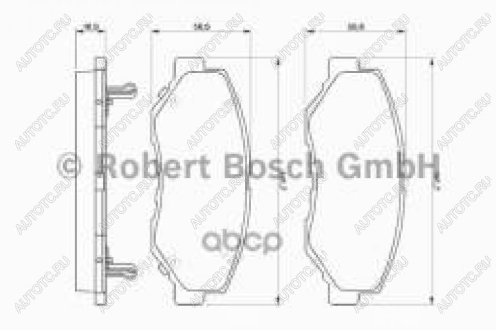 2 599 р. Колодки тормозные передние (4шт.) BOSCH Honda Accord 10 CV (2019-2022)  с доставкой в г. Чебоксары