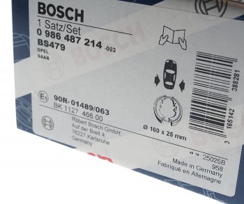 2 099 р. Колодки тормозные задние барабанные (4шт.) BOSCH Opel Astra F седан рестайлинг (1994-1998)  с доставкой в г. Чебоксары. Увеличить фотографию 4