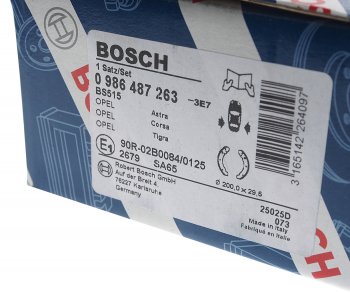 1 399 р. Колодки тормозные задние барабанные (4шт.) BOSCH Opel Astra F седан рестайлинг (1994-1998)  с доставкой в г. Чебоксары. Увеличить фотографию 4