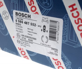 2 199 р. Колодки тормозные задние барабанные 4шт. BOSCH CITROEN Berlingo M49 дорестайлинг (1996-2003)  с доставкой в г. Чебоксары. Увеличить фотографию 4