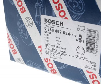 2 999 р. Колодки тормозные задние барабанные 4шт. BOSCH Opel Vectra B универсал дорестайлинг  (1995-1999)  с доставкой в г. Чебоксары. Увеличить фотографию 3