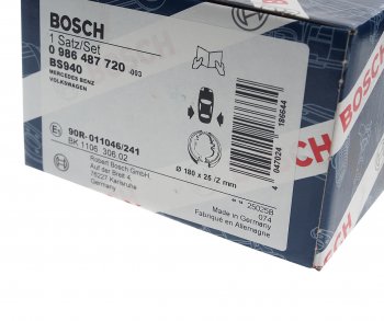 2 789 р. Колодки тормозные задние барабанные 4шт. BOSCH Mercedes-Benz Sprinter W910 (2018-2025)  с доставкой в г. Чебоксары. Увеличить фотографию 4