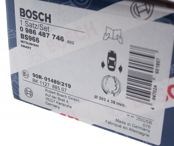 1 979 р. Колодки тормозные задние барабанные 4шт. BOSCH Mitsubishi Lancer 9 CS седан 2-ой рестайлинг (2005-2009)  с доставкой в г. Чебоксары. Увеличить фотографию 4
