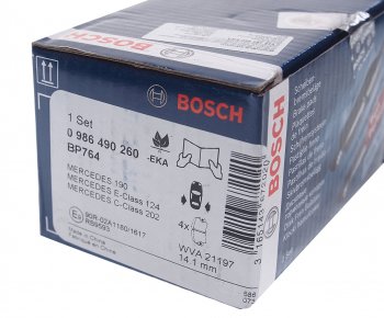 1 599 р. Колодки тормозные задние (4шт.) BOSCH Mercedes-Benz E-Class W210 дорестайлинг седан (1996-1999)  с доставкой в г. Чебоксары. Увеличить фотографию 3