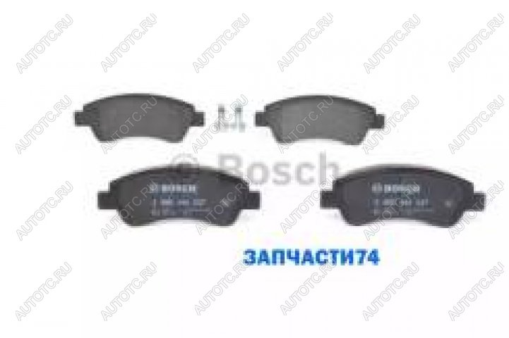 1 989 р. Колодки тормозные передние (4шт.) BOSCH Peugeot 206 седан 2B рестайлинг (2006-2009)  с доставкой в г. Чебоксары