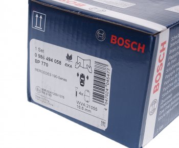 2 269 р. Колодки тормозные передние (4шт.) BOSCH Mercedes-Benz C-Class W201 седан (1982-1992)  с доставкой в г. Чебоксары. Увеличить фотографию 3