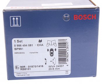 3 799 р. Колодки тормозные передние (4шт.) BOSCH Mercedes-Benz Viano W639 дорестайлинг (2003-2010)  с доставкой в г. Чебоксары. Увеличить фотографию 4