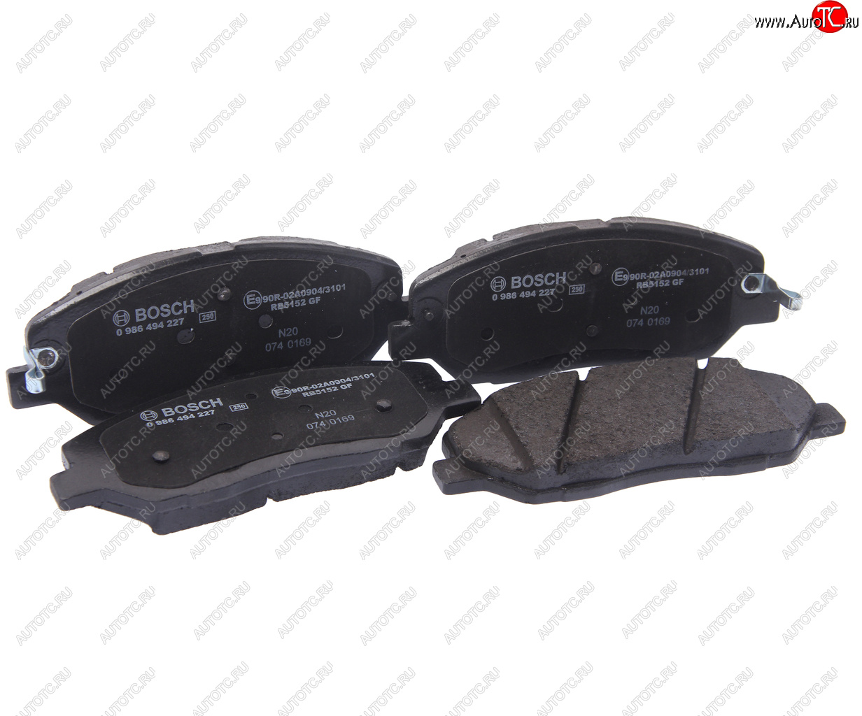3 999 р. Колодки тормозные передние (4шт.) BOSCH Hyundai Santa Fe CM дорестайлинг (2006-2009)  с доставкой в г. Чебоксары