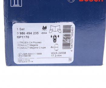 2 989 р. Колодки тормозные передние (4шт.) BOSCH Peugeot Partner B9 дорестайлинг (2008-2012)  с доставкой в г. Чебоксары. Увеличить фотографию 4