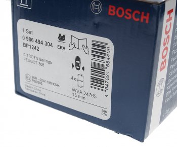 3 099 р. Колодки тормозные задние (4шт.) BOSCH Peugeot 308 T7 универсал дорестайлинг (2007-2011)  с доставкой в г. Чебоксары. Увеличить фотографию 3