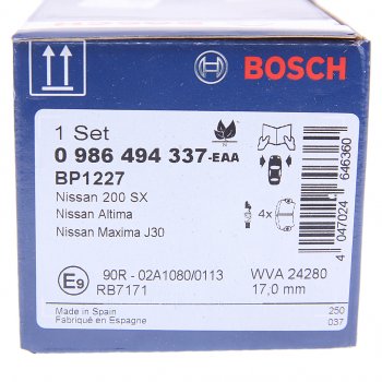 2 899 р. Колодки тормозные передние (4шт.) BOSCH Nissan Teana 1 J31 дорестайлинг (2003-2005)  с доставкой в г. Чебоксары. Увеличить фотографию 4