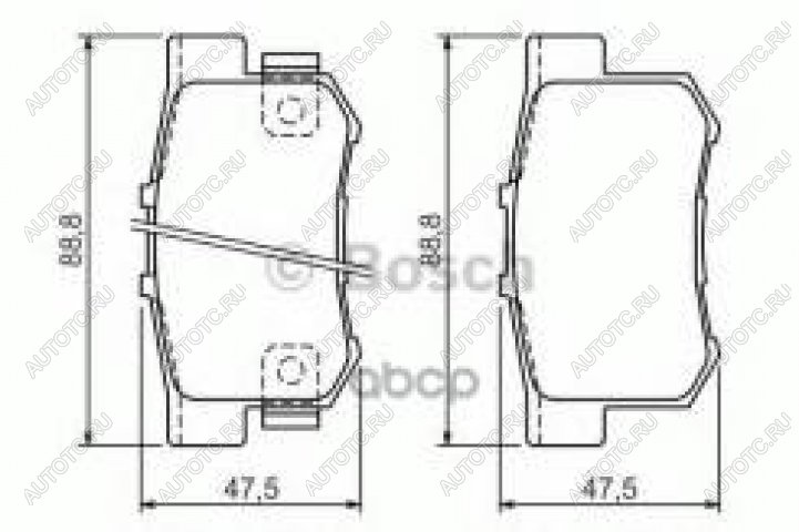 1 699 р. Колодки тормозные задние (4шт.) BOSCH Honda CR-V RE1,RE2,RE3,RE4,RE5,RE7 дорестайлинг (2007-2010)  с доставкой в г. Чебоксары