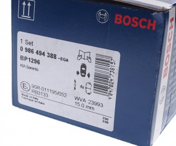2 059 р. Колодки тормозные задние (4шт.) BOSCH KIA Sorento BL рестайлинг (2006-2010)  с доставкой в г. Чебоксары. Увеличить фотографию 3