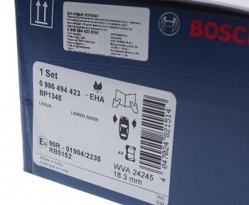 3 369 р. Колодки тормозные (4шт.) BOSCH Lexus LS600HL XF40 дорестайлинг (2006-2009)  с доставкой в г. Чебоксары. Увеличить фотографию 3
