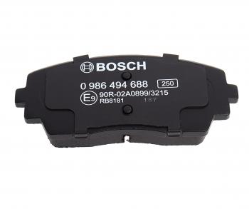 3 279 р. Колодки тормозные передние (4шт.) BOSCH KIA Picanto 2 TA хэтчбэк 3 дв. дорестайлинг (2011-2015)  с доставкой в г. Чебоксары. Увеличить фотографию 3