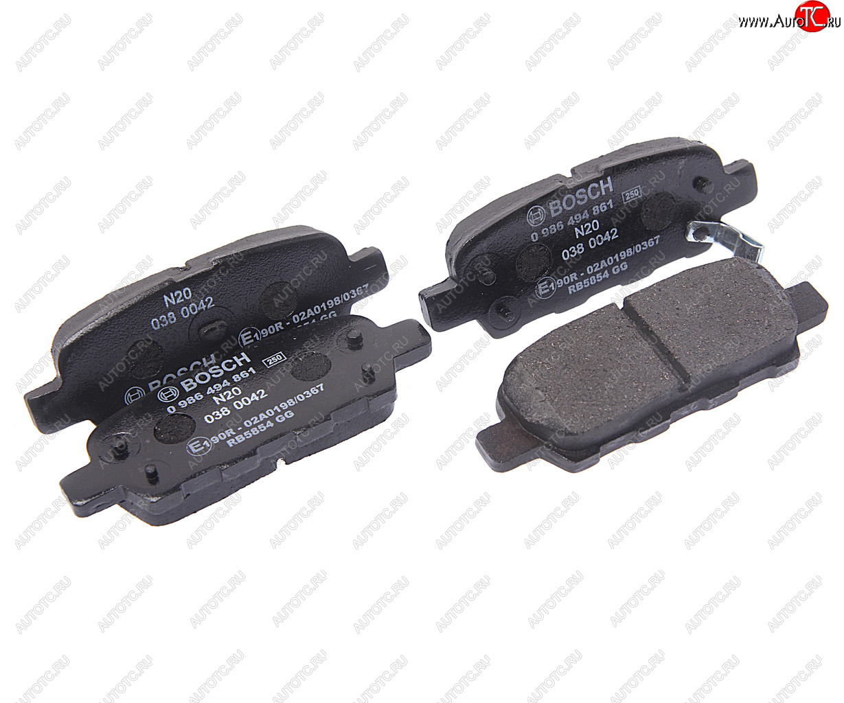 1 549 р. Колодки тормозные задние (4шт.) BOSCH Nissan Qashqai 2 J11 дорестайлинг (2013-2019)  с доставкой в г. Чебоксары