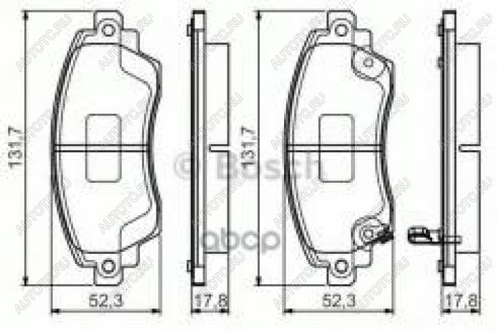 2 699 р. Колодки тормозные передние (4шт.) BOSCH Toyota Corolla E110 хэтчбек 5 дв. дорестайлинг (1997-2000)  с доставкой в г. Чебоксары