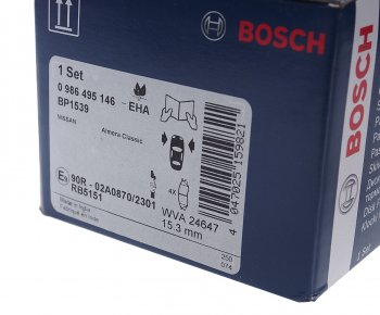 2 399 р. Колодки тормозные передние (4шт.) BOSCH Nissan Almera Classic седан B10 (2006-2013)  с доставкой в г. Чебоксары. Увеличить фотографию 3