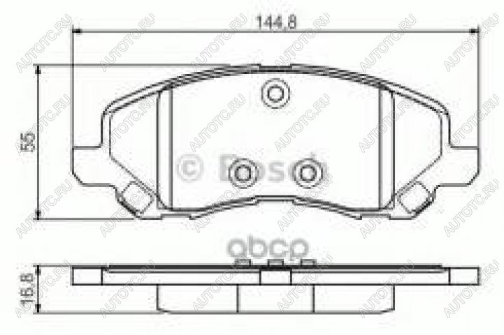 2 599 р. Колодки тормозные передние (4шт.) BOSCH Mitsubishi Pajero Sport PB дорестайлинг (2008-2013)  с доставкой в г. Чебоксары