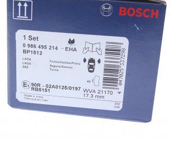 1 499 р. Колодки тормозные передние (4шт.) BOSCH Лада 2108 (1984-2003)  с доставкой в г. Чебоксары. Увеличить фотографию 4