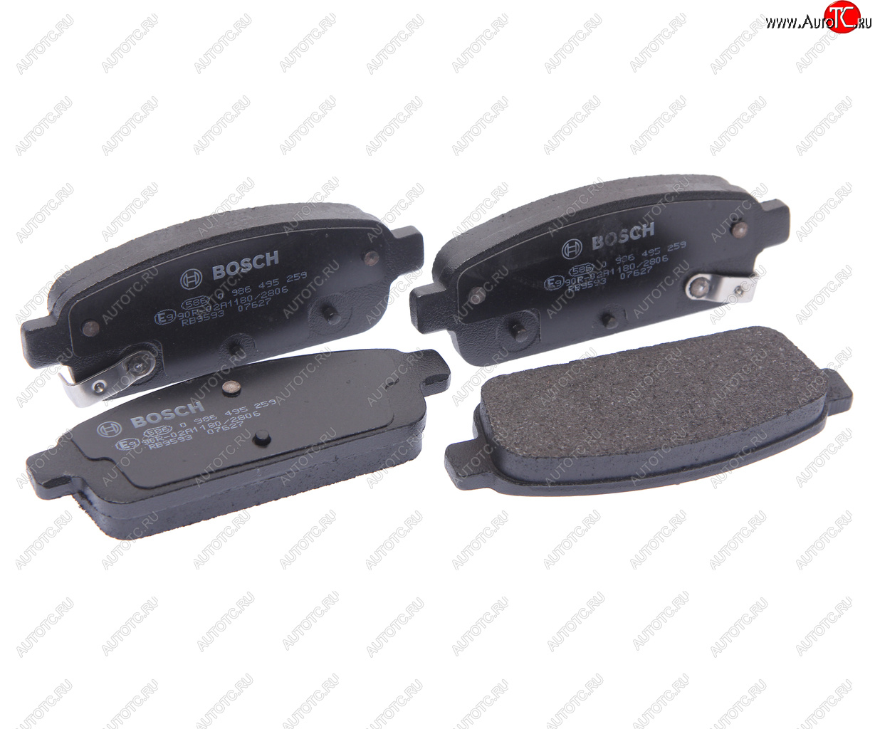 1 299 р. Колодки тормозные задние (4шт.) BOSCH Chevrolet Cruze J300 седан дорестайлинг (2009-2012)  с доставкой в г. Чебоксары