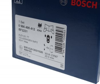 2 799 р. Колодки тормозные передние (4шт.) BOSCH Volkswagen Passat B6 универсал (2005-2010)  с доставкой в г. Чебоксары. Увеличить фотографию 4