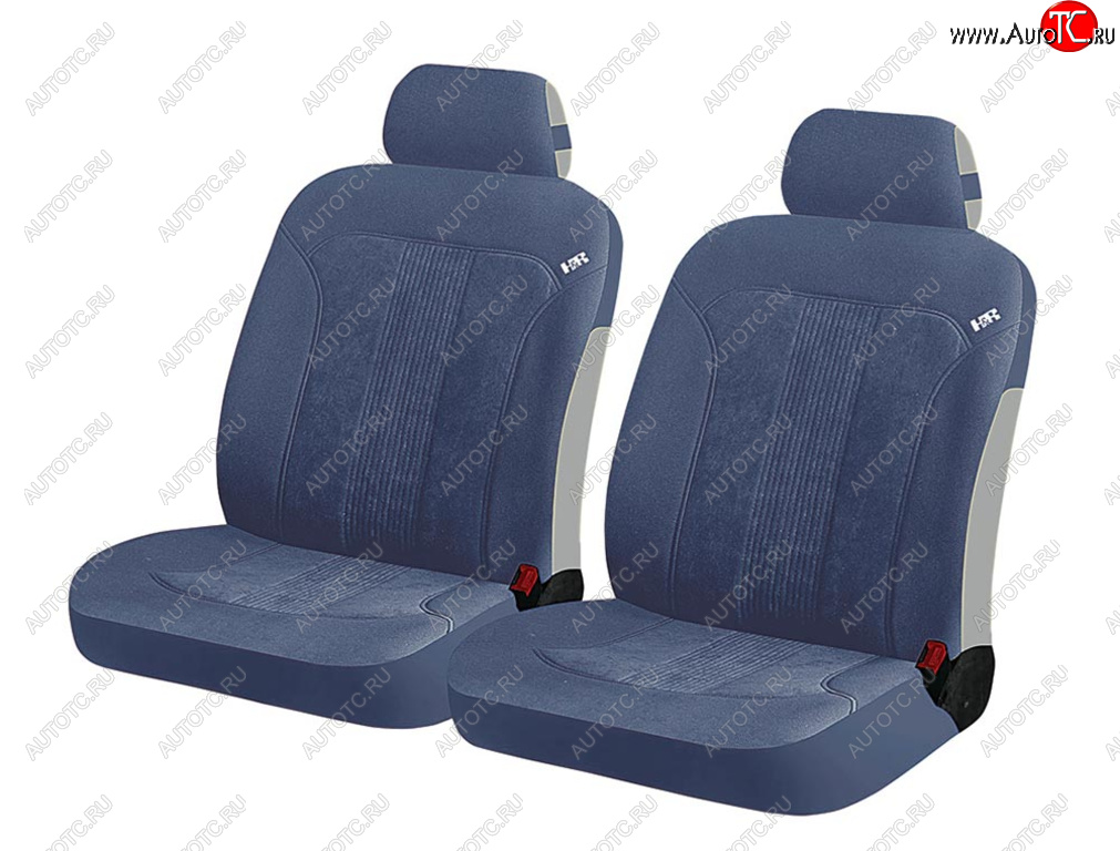1 279 р. Универсальные чехлы сидений (майка, 4 предм., полиэстр) rend Front CARFASHION Suzuki SX4 JYB, JYA хэтчбэк дорестайлинг (2013-2016) (черно-синие)  с доставкой в г. Чебоксары