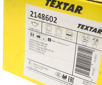 4 899 р. Колодки тормозные передние (4шт.) TEXTAR BMW X5 E53 дорестайлинг (1999-2003)  с доставкой в г. Чебоксары. Увеличить фотографию 3