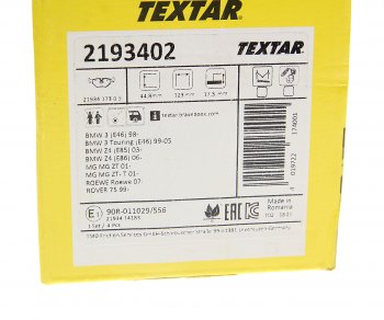 3 099 р. Колодки тормозные задние (4шт.) TEXTAR BMW 3 серия E36 седан (1990-2000)  с доставкой в г. Чебоксары. Увеличить фотографию 3