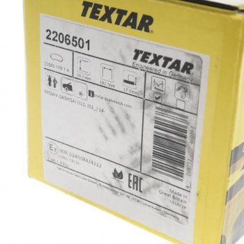 3 899 р. Колодки тормозные передние (4шт.) TEXTAR Nissan Qashqai 2 J11 дорестайлинг (2013-2019)  с доставкой в г. Чебоксары. Увеличить фотографию 4