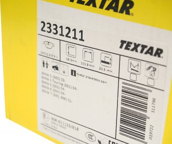 5 749 р. Колодки тормозные передние (4шт.) TEXTAR BMW 5 серия E60 седан дорестайлинг (2003-2007)  с доставкой в г. Чебоксары. Увеличить фотографию 3