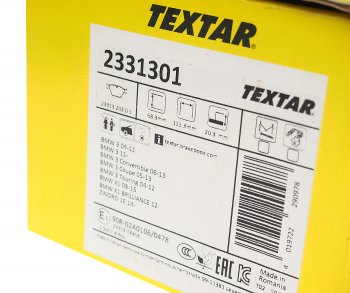 6 399 р. Колодки тормозные передние (4шт.) TEXTAR BMW 3 серия E90 седан дорестайлинг (2004-2008)  с доставкой в г. Чебоксары. Увеличить фотографию 3