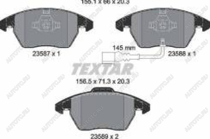 3 699 р. Колодки тормозные передние (4шт.) TEXTAR Volkswagen Passat B6 универсал (2005-2010)  с доставкой в г. Чебоксары