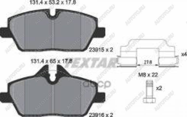 4 549 р. Колодки тормозные передние (4шт.) TEXTAR BMW 1 серия E82 купе 1-ый рестайлинг (2007-2011)  с доставкой в г. Чебоксары