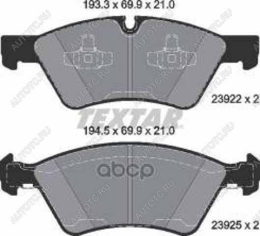 5 799 р. Колодки тормозные передние (4шт.) TEXTAR Mercedes-Benz E-Class W211 дорестайлинг седан (2002-2006)  с доставкой в г. Чебоксары